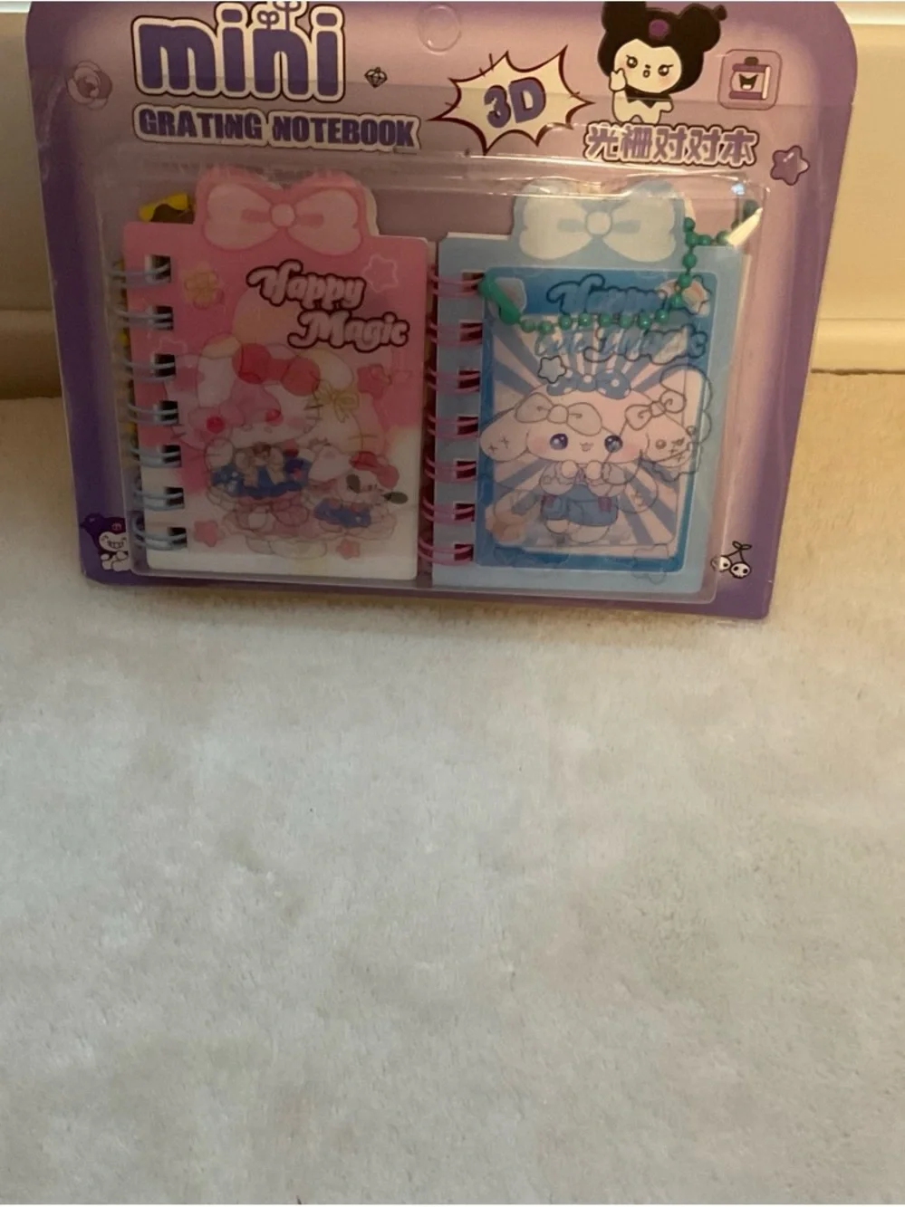 Sanrio Mini Grating Notebook Set - Pink & Blue